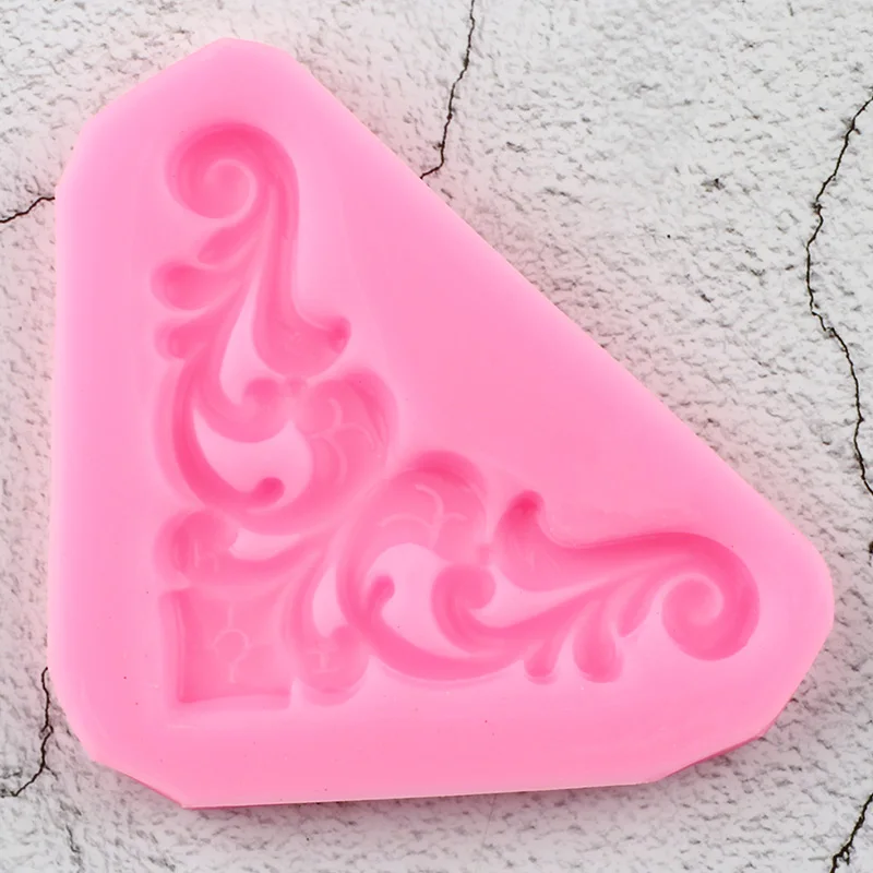 Baroque Relief Border Silicone Molds Scrollwork Fondant Cake Decorating Tools Cupcake Chocolate Candy Jewelry Clay Resin Mould