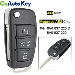 CN008044 433MHz PN: 8V0 837 220 D 8V0837220D 8V0837220 Keyless Remote Car Key Fob for Audi A3 S3 2012 2013 2014 2015 2016-2019