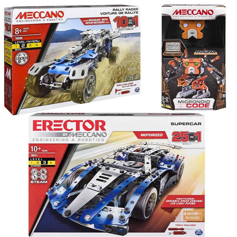 Original Erector by Meccano Supercar Model Vehicle Building Kit Bricks Toys Model Set Technical Famous Sports Car Building Block