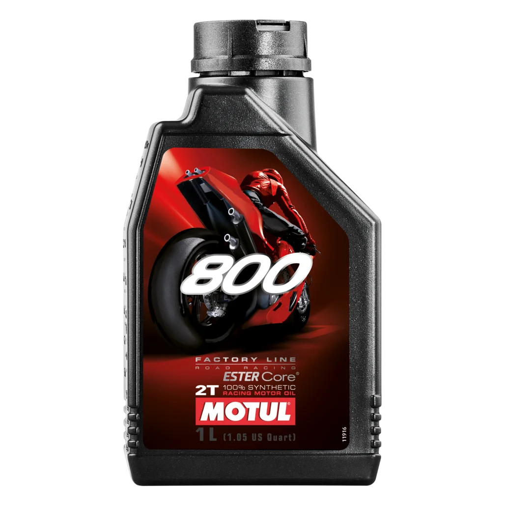 Motul 104041 motorcycle engine oil 800 2t FL Road Racing 1l synthetic 100% lubricant Ester Core