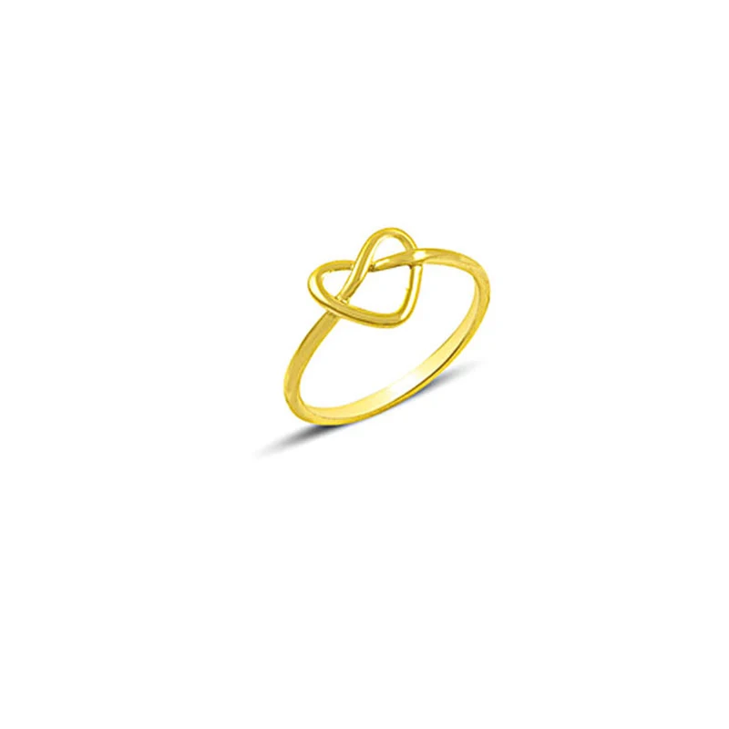 14K Solid Gold Heart in Infinity Ring for Women