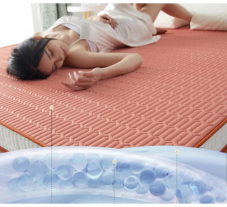 Thai Latex Sponge filling Mattress Floor Mat Foldable Slow Rebound Tatami Cover Bedspreads Thicken Twin King Queen Full Size