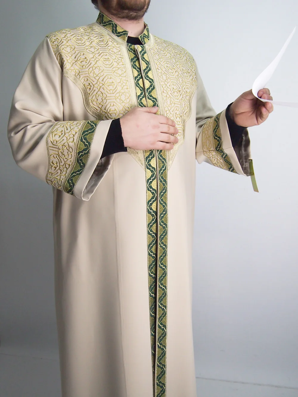 Imam musulman Masjid, robe arabe Jubba, professeur islamique de Turquie, littérature de qualité, caftan de Dubaï, Ramadan religieux spécial