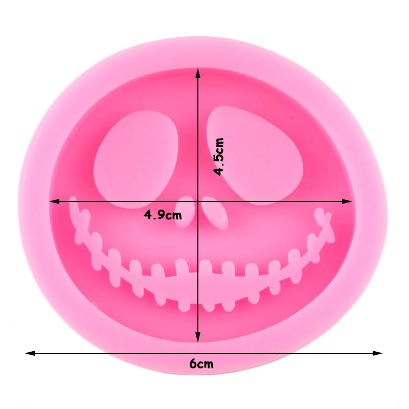 Jack Skellington Silicone Mold Badge Reel Phone Grip Molds DIY Craft Keychain Epoxy Resin Mould Fashion Jewelry Pendant Molds