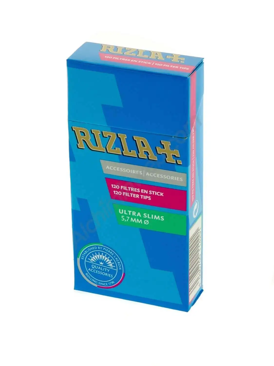 24 cans of 120 FILTERS.-FILTERS RIZLA ULTRA SLIM 5.7mm POPPATIPS