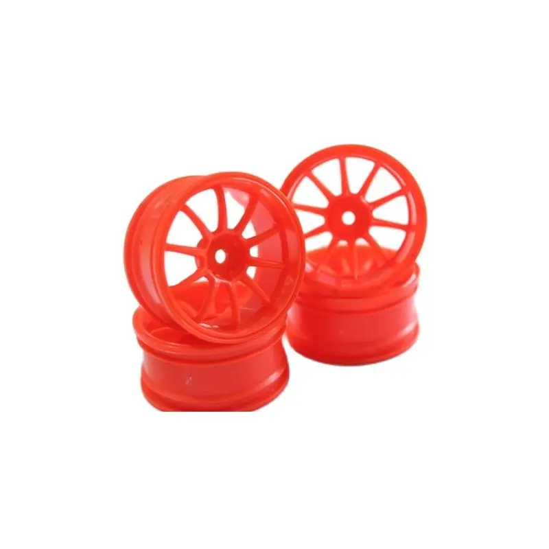 Kforce. Set 4 wheel rims for RC 1/10 26mm Orange 4mm OFFSET cars. Touring, Drift Wheel Rim. Wheels car radiocontrol. Drift rc tires. Drifting rc