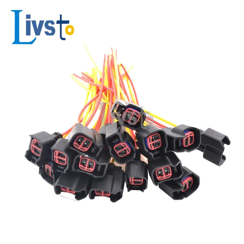 2 Pin 1.5mm Auto Wire Harness Plug Socket EV6/EV14 Car Fuel Injector Connector For Dodge LS2 LS3 GM Mazda 6 Ford 7283-5967-30