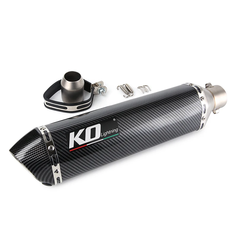 310 370 470 570mm Universal Motorcycle Exhaust Muffler Pipe Silencer With Removable DB Killer For Scooter Street Bike Slip On