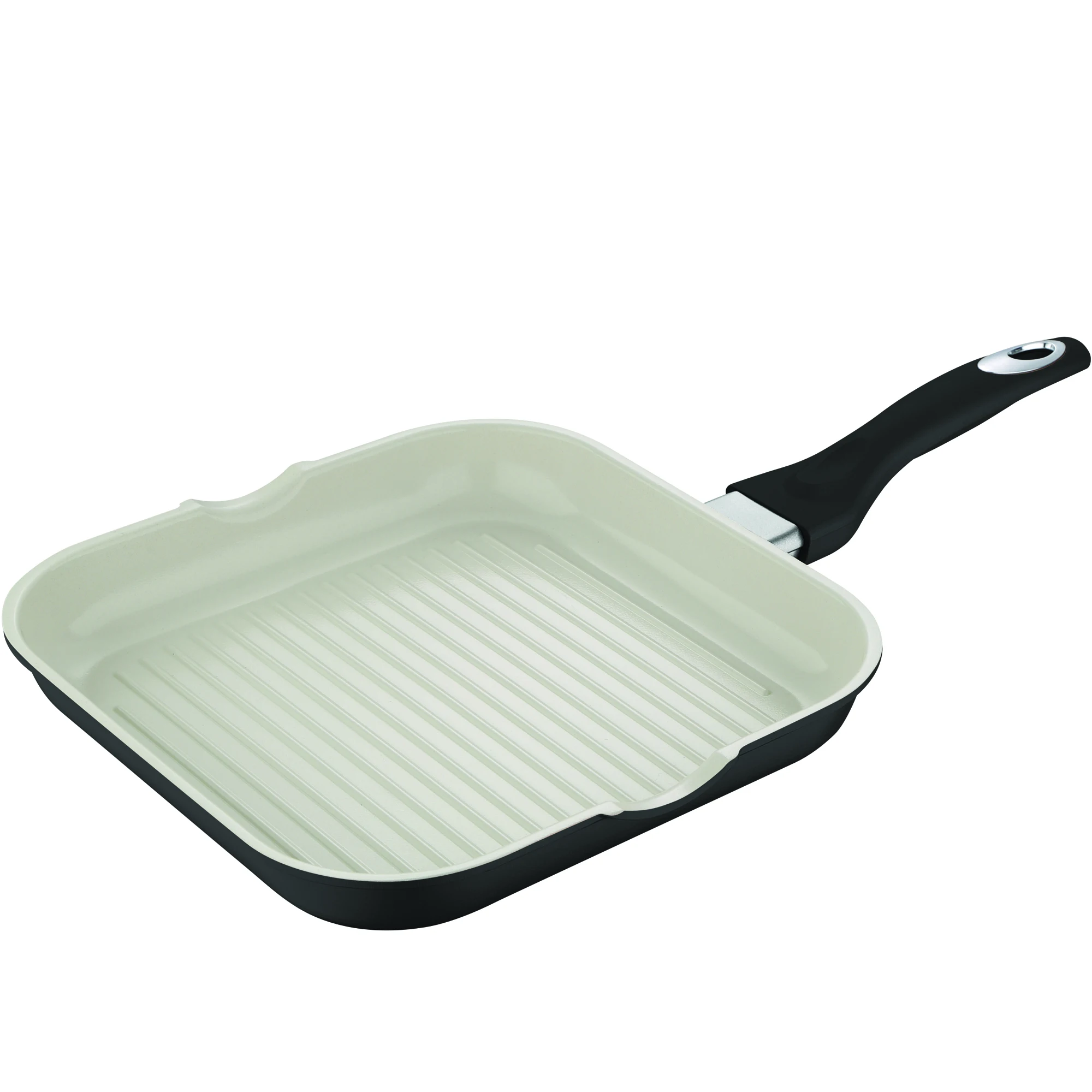 BERGNER white color iron/grill suitable for inducing cast aluminum Allure collection black