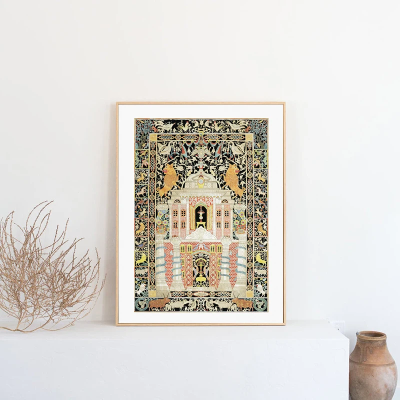 Vintage Jewish Art Print Jerusalem Wall Decoration Pictures Antique Judaism Mizrah Canvas Painting Israeli Posters Decoration