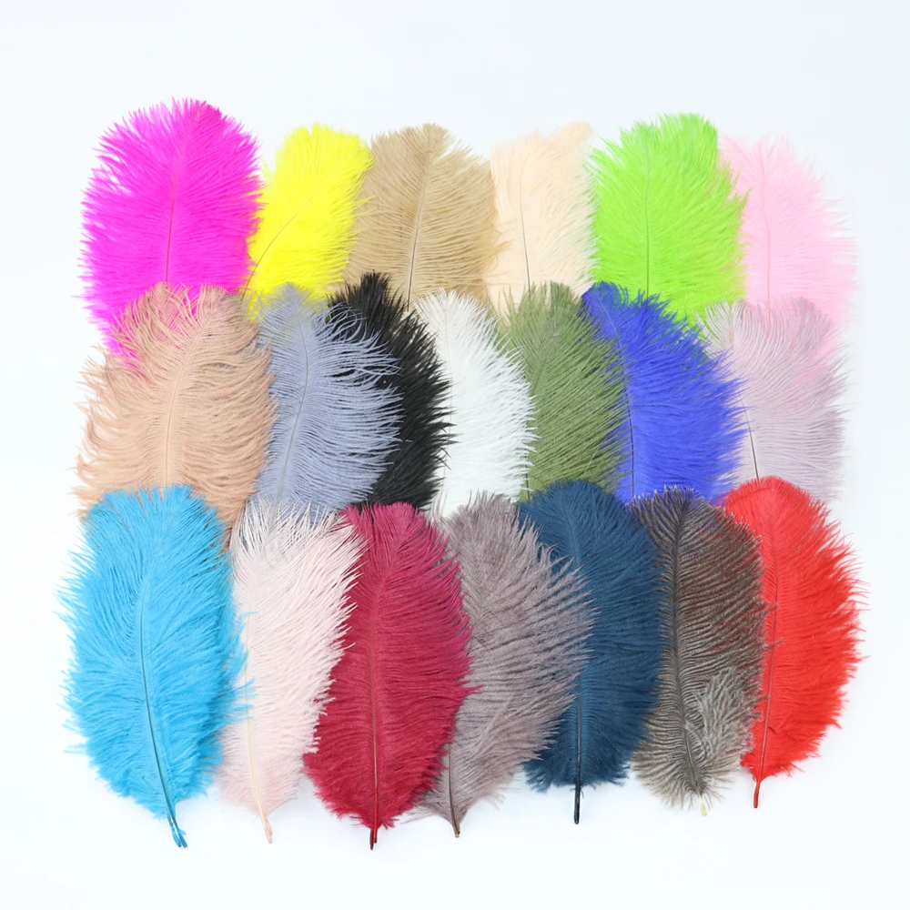 10Pcs Natural Ostrich Feather 15-20cm Wedding Party Decoration for DIY Handicraft Accessories Table Centerpieces Carnival Plumas