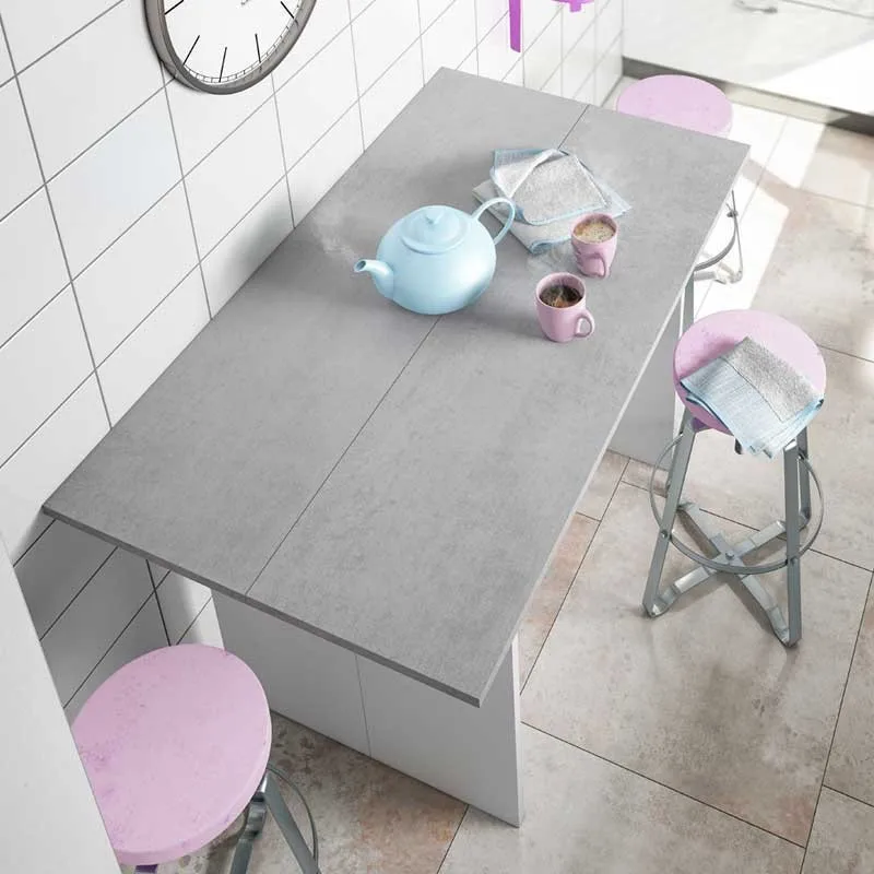 Drop-down console table, extendable kitchen table open book type. Closed table measures: 77x120x35 cm