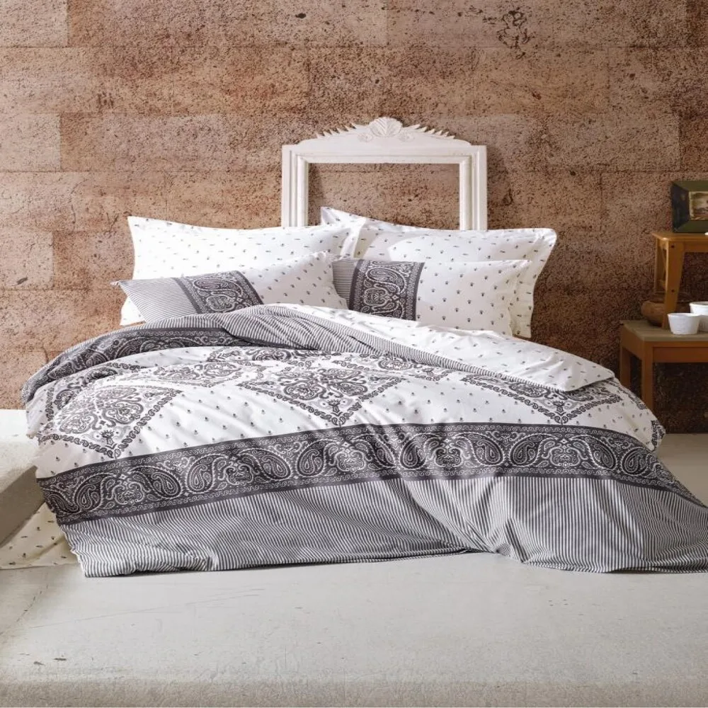 Cotton Box Bohemian Ranforce Single Duvet Cover Set - Alope 100% Cotton Duvet cover: 160x220