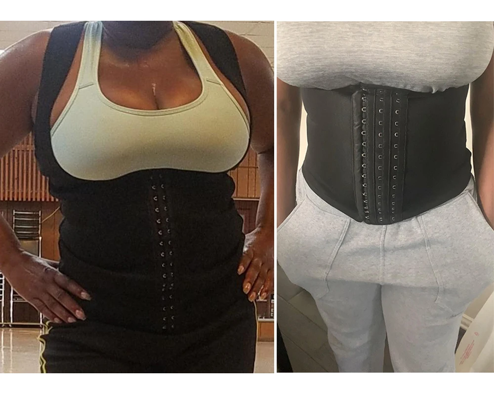 Women Waist Trainer Corset Zipper Vest Body Shaper Cincher Shapewear Slimming Belt Sports Girdle Neoprene Sauna Tank Top