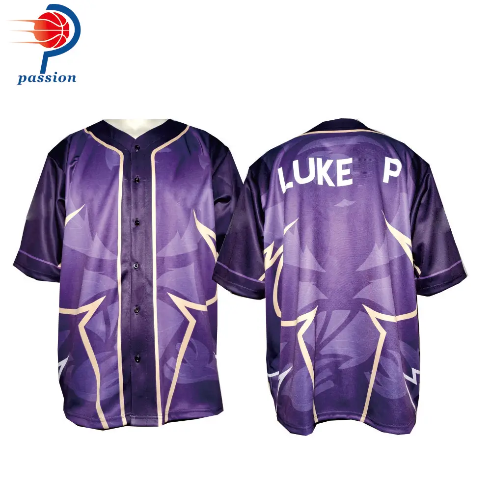 

5 PCS Custom Sublimation Baseball Jerseys – 100% Polyester, Perfect for Teams & Events