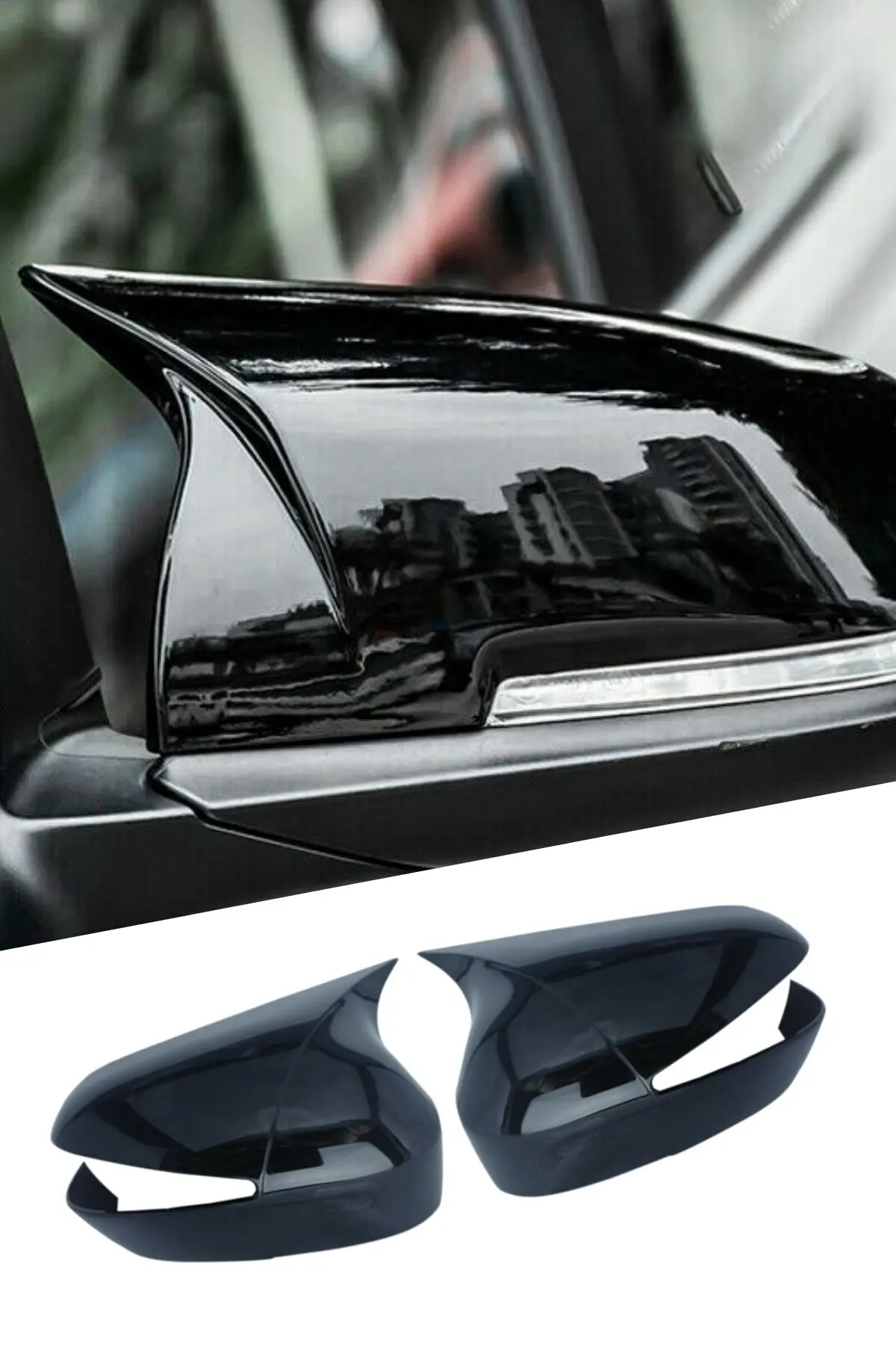 Mirror Cover Bat Mirror Cover For Toyota Auris Mirror Cover Piano Black 2 PCs Left-Right 2013 2014 2015 2016 2017 2018