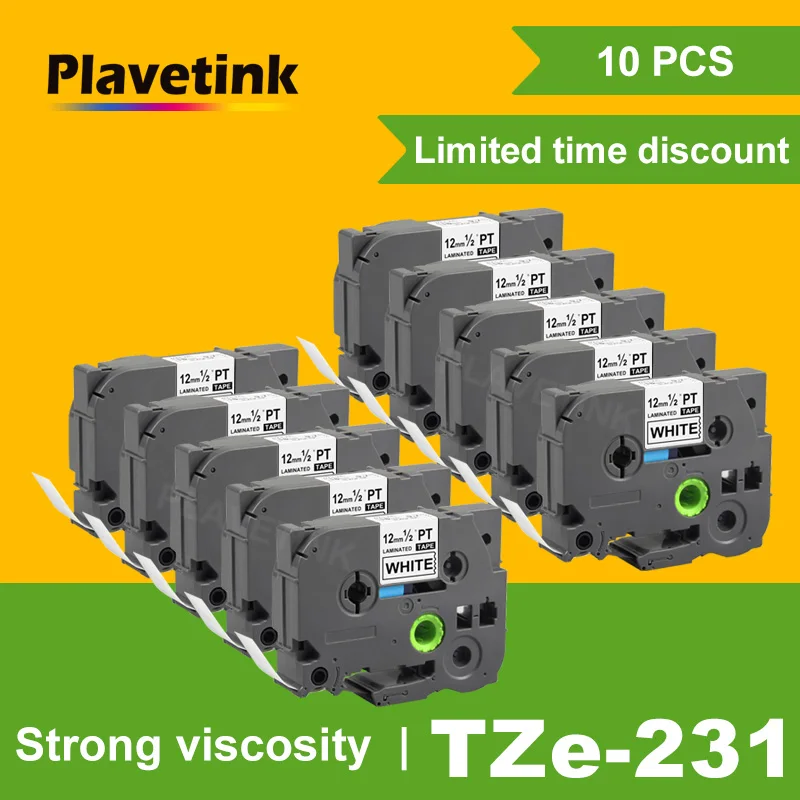 

Plavetink 10 PCS TZE231 label tape compatible for Brother p-touch printers Flower pattern Tze-231 12mm for Brother P Touch