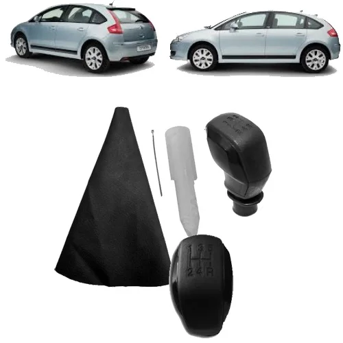 GEAR SHIFT KNOB (SPORTS BLACK TYPE) & SHIFTERS LEVER the VERJUICE CITROEN C4 2004-2012 7589.S4 & 16088722ZD