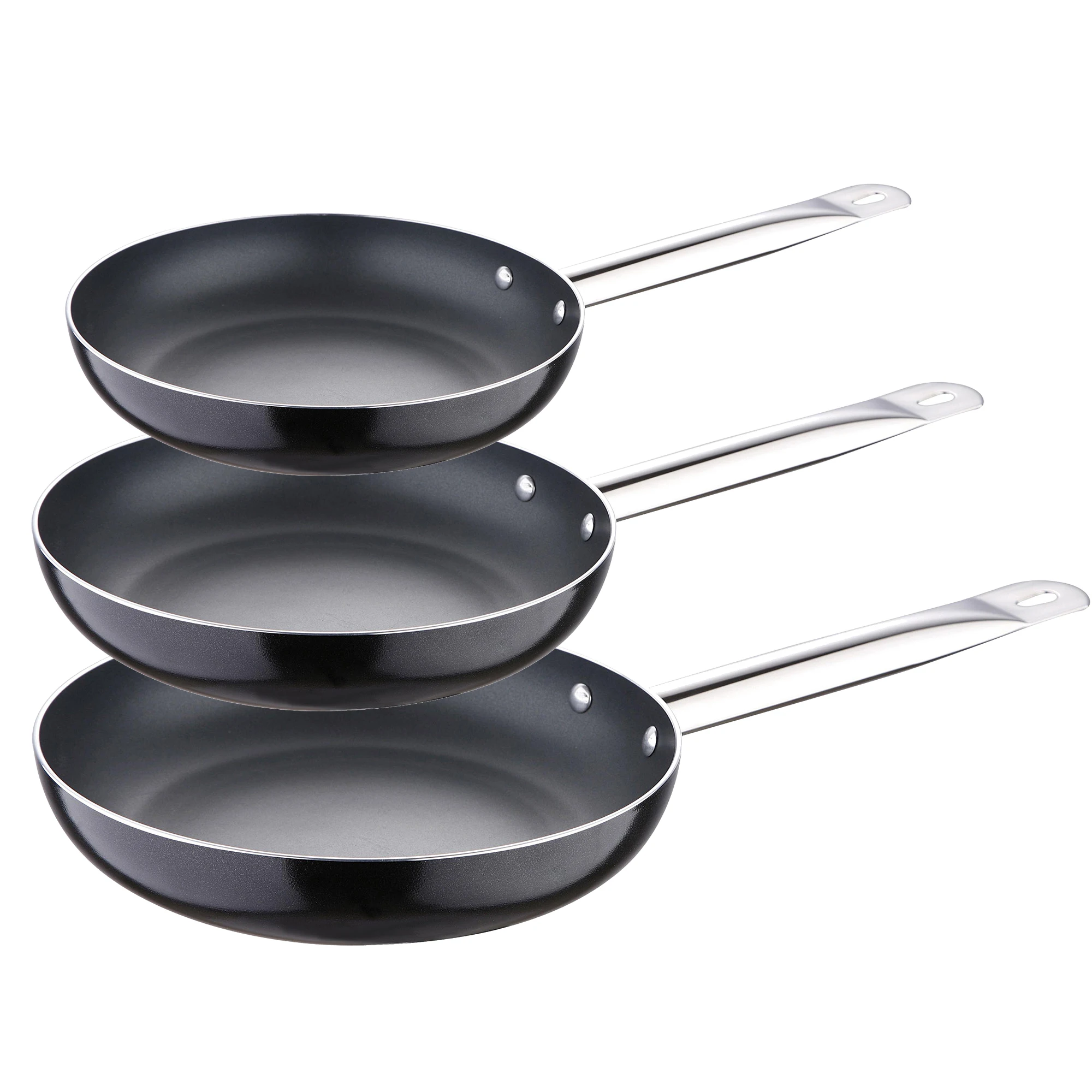 Game of sauce pans (20,24,28 cm) BERGNER in aluminum pressed pack 3 or single collection Prochef