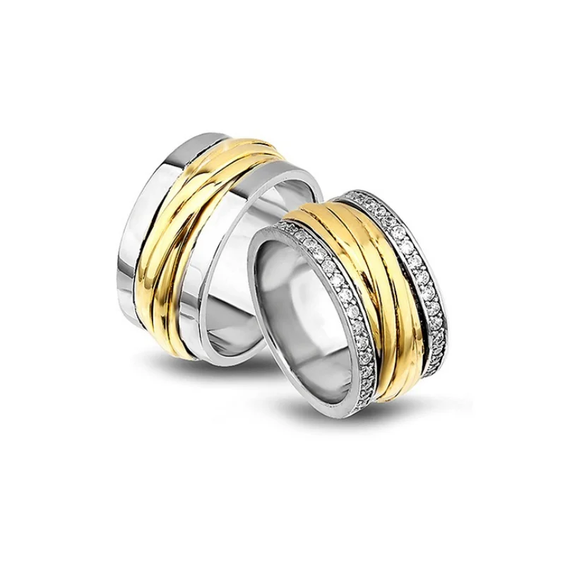 Couple Wedding Ring Sterling Silver 925 Woman And Man Luxury Jewelry Bands Engagement Anniversary Anatolian Civilization Models