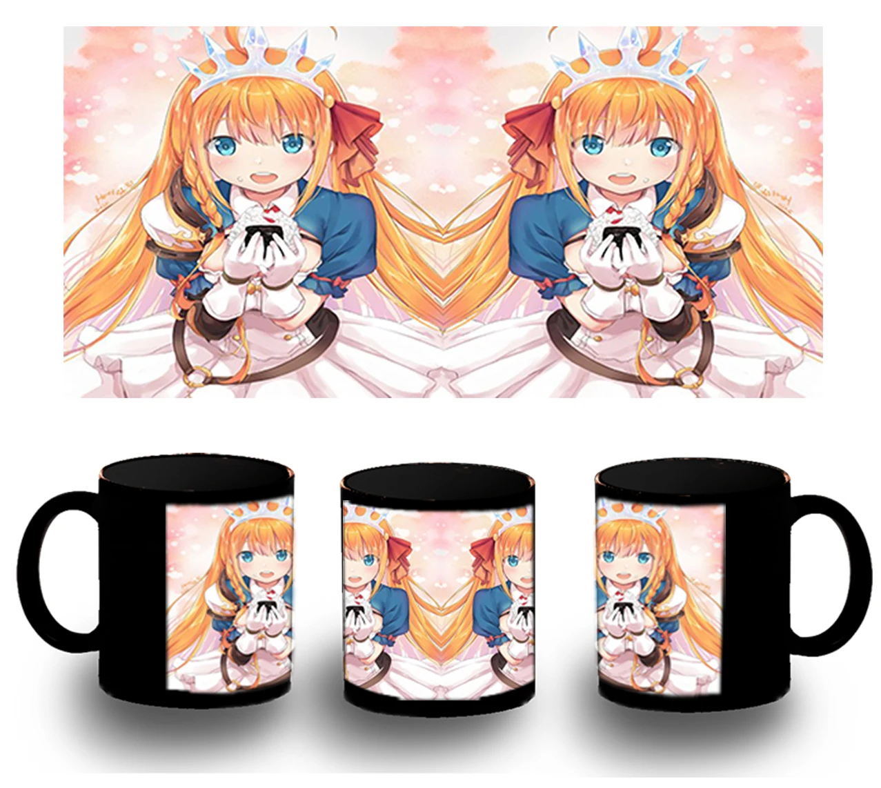 CUP FULLY black PRINCESS CONNECT PECORINE black mug