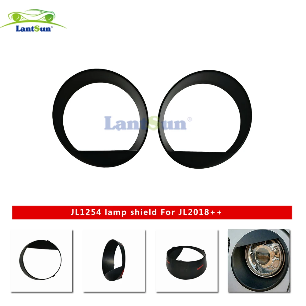 JL1254 bird eyebrow headlight ring is suitable for the headlight ring of Jeep Wrangler JL2018+ LANTSUN