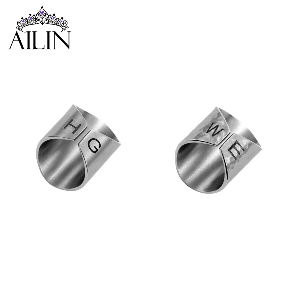 

AILIN Dropshipping Personalized Cufflinks for Mens Luxury Quality Set Ring With Round Edge Groomsmen Stainless Steel Daddy Gifts