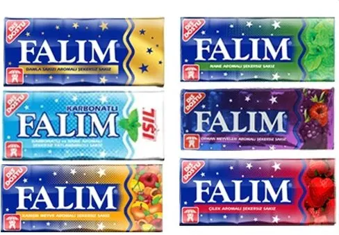 Falim Sugarless Chewing Gum , Sugar Free (7x5 pack) 35 Gums, Gift Option, Fast Delivery, Shipping From Turkey