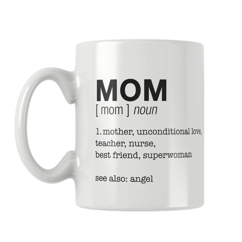 Mom Noun Definition Mug Coffee Cup Mothers Day White Ceramic Free Shipping Unique Gift Ideas