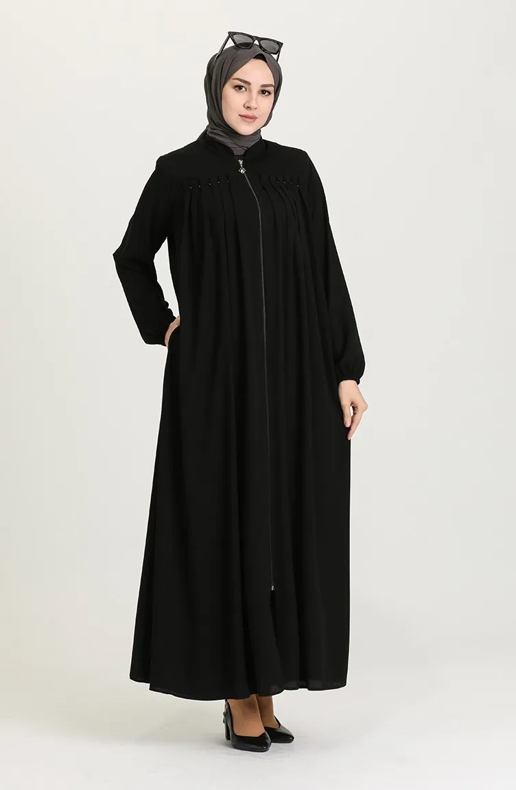 2040 Women Long Sleeve Muslim Abaya Maxi Kaftan women\'s dress Stone Detailed abaya  woman dress Islamic clothing Turkey