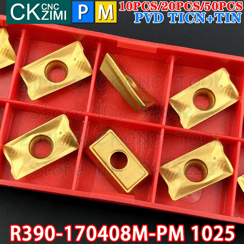 R390-170408M-PM 1025 R390 170408M PM 1025  كربيد إدراج الكتف طحن إدراج أدوات التصنيع باستخدام الحاسب الآلي مخرطة الميكانيكية فهرسة أداة القطع