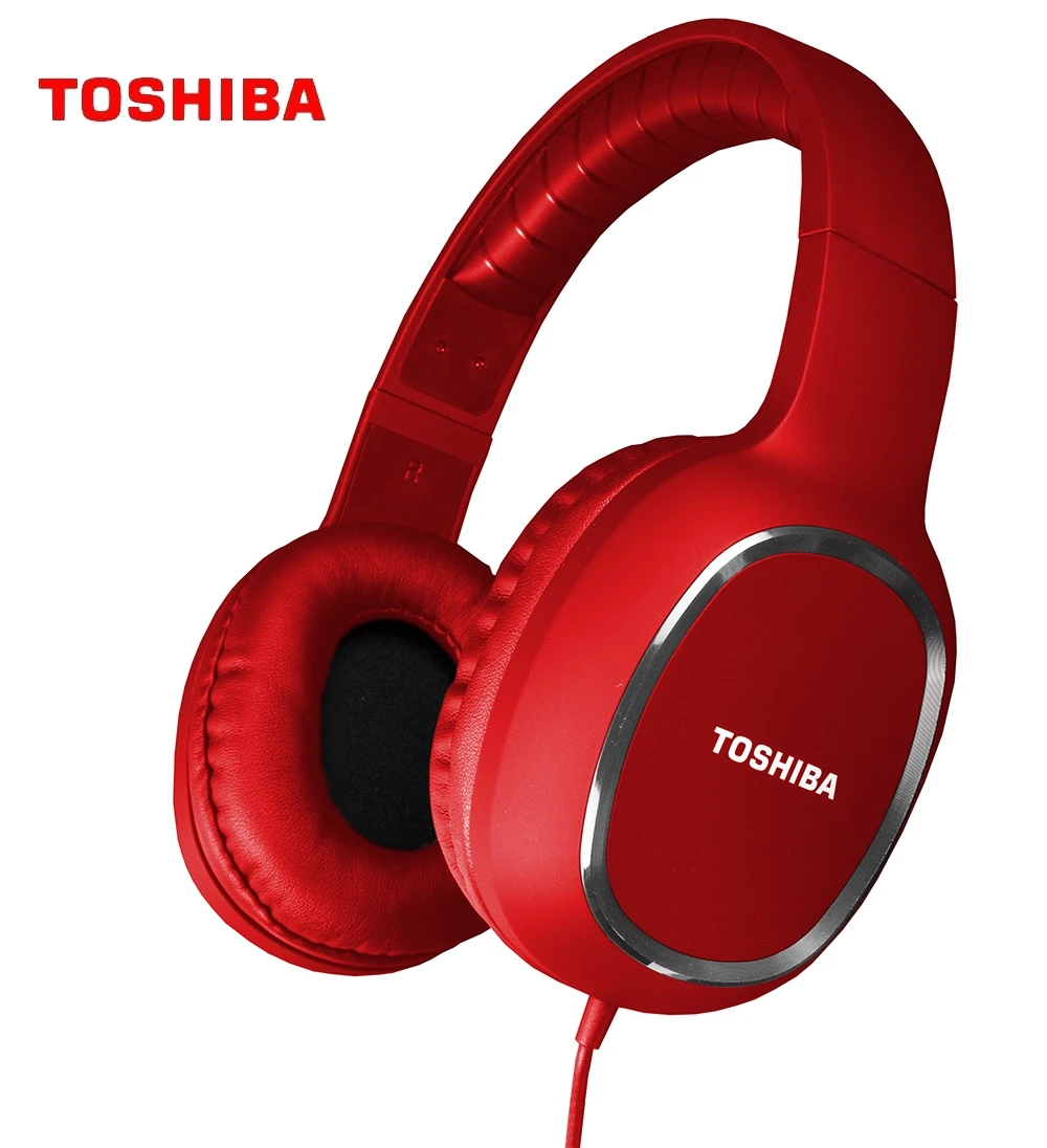 AURICULARES DE DIADEMA CON CABLE TOSHIBA RZE-D160H - ESTEREO - ROJO