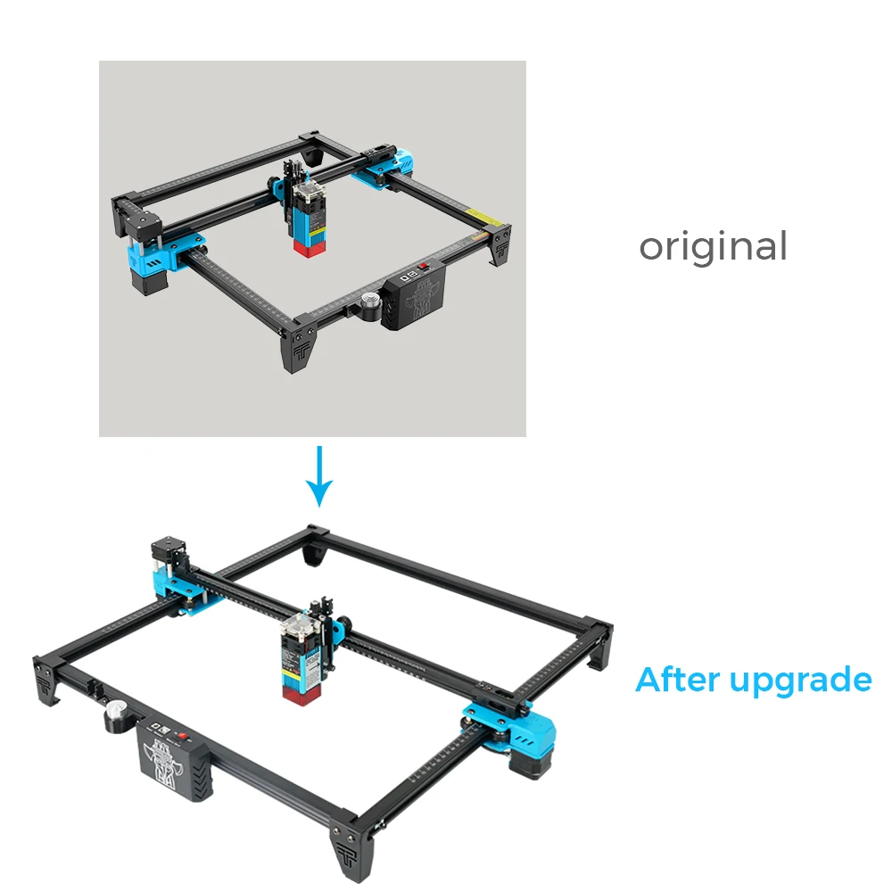 Laser Engraver Expansion Kit DIY Desktop Laser Engraving Aluminum Profile Frame 400/600mm Upgrade Kit For TTS-55 Pro TTS-10 Pro