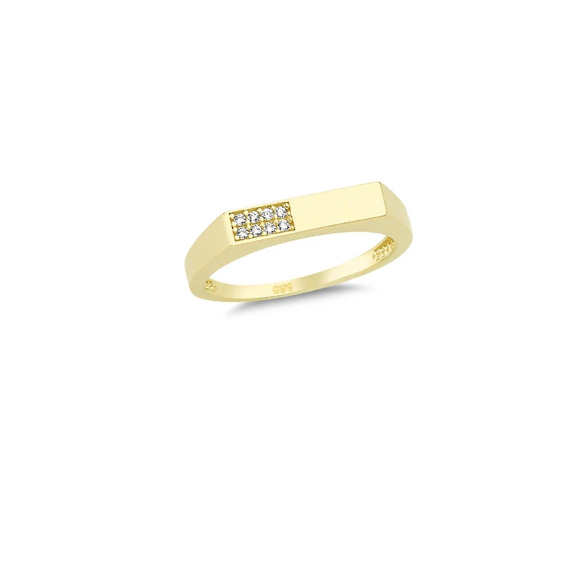 14K Solid Gold Minimalist Dainty Ring