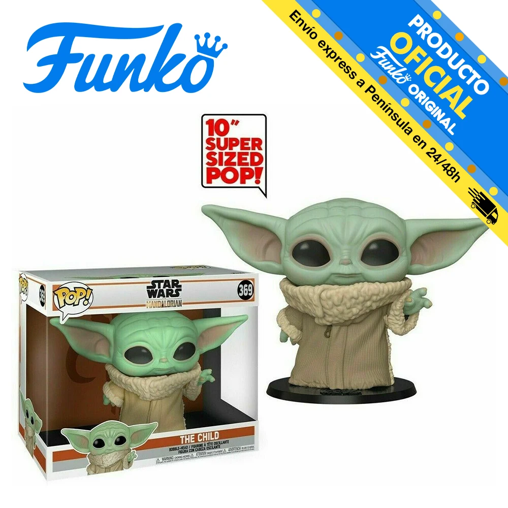 FUNKO POP! The Mandalorian-The child (baby Yoda) 25 cm, 49757 reference-original original decorative toys