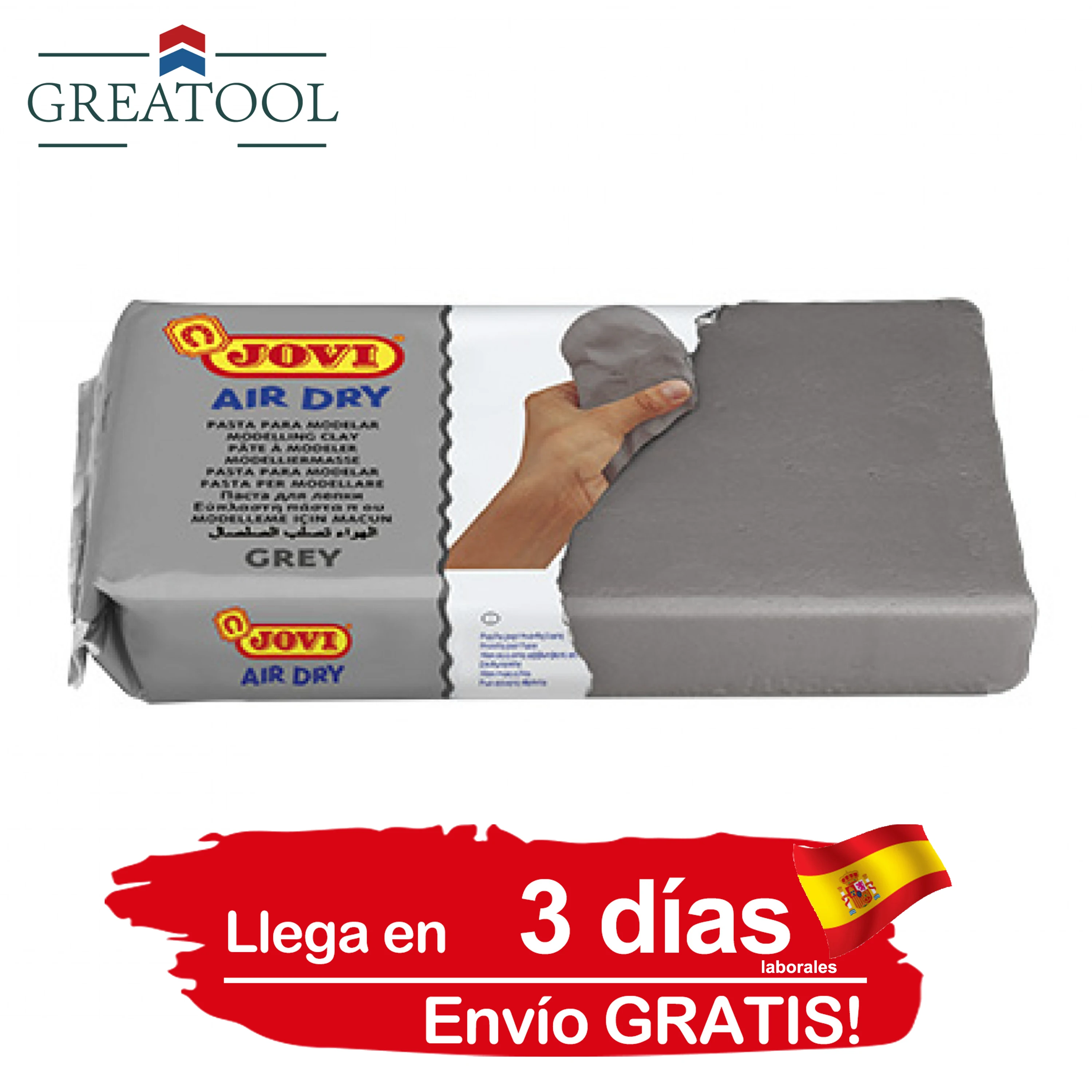 Great ool جوفي لصق إلى قالب الطين الرمادي لينة الطين الأطفال الحرف لعبة النمذجة أداة تجفيف الهواء التعليمية التعلم المواد المدرسية بيلا الفن النحت الإبداعي 500 جرام