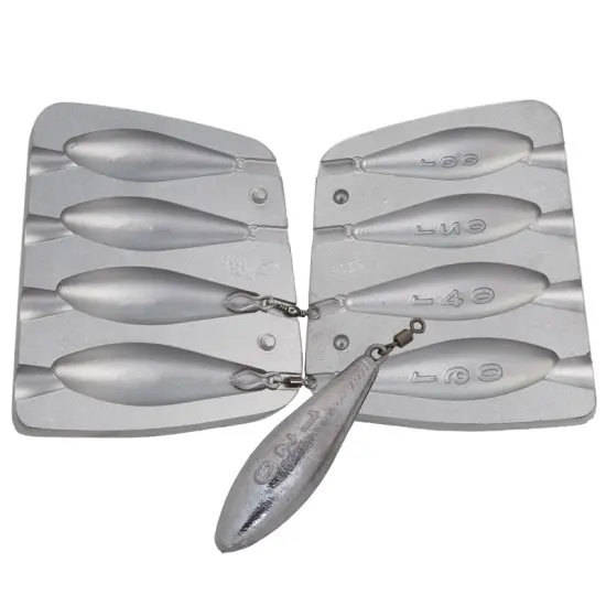 Molde de plomo de pesca Zipp G. 100-120-140-160 F 136 + 20 Clip N ° 1 gratis