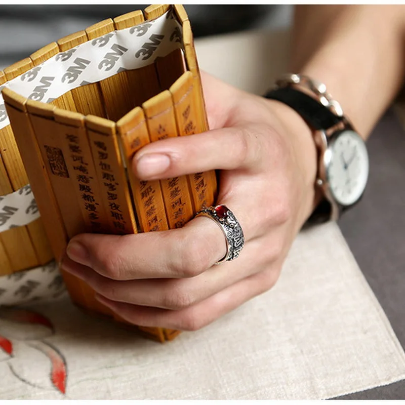 Vintage Pixiu Ring Chinesischer Feng Shui Unisex Amulett Verstellbarer Ring Für Männer Frauen Bringen Reichtum Viel Glück Schmuck Geschenk – Detail 9