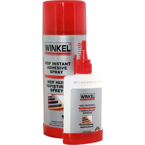 Winkel Mdf Wood Metal Quick Adhesive Spray Set 400 + 100 Ml, Cyanoacrylate aktivatör