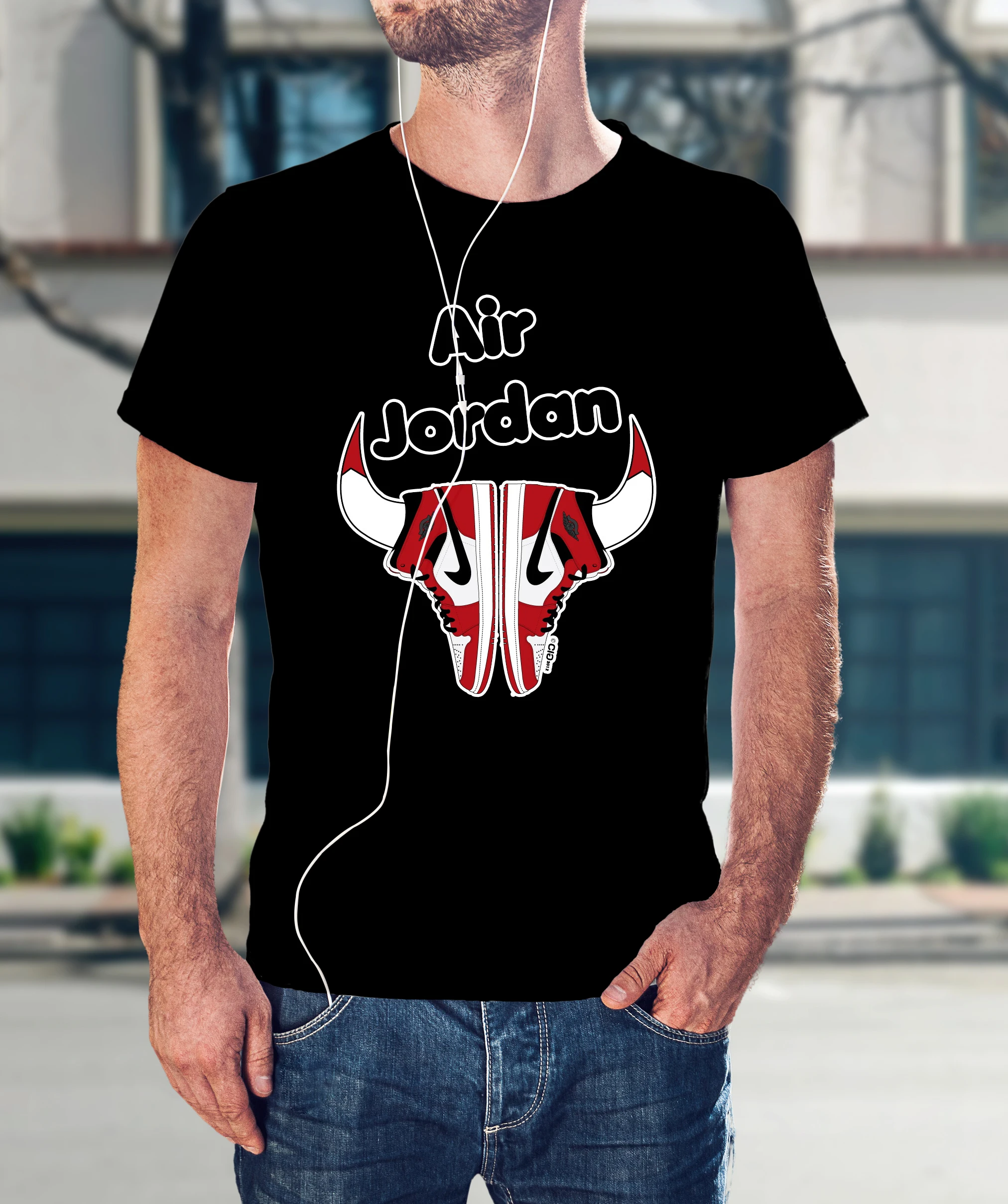 Men's oversized T-shirt Michael Jordan, Chicago Bulls, Air Jordan