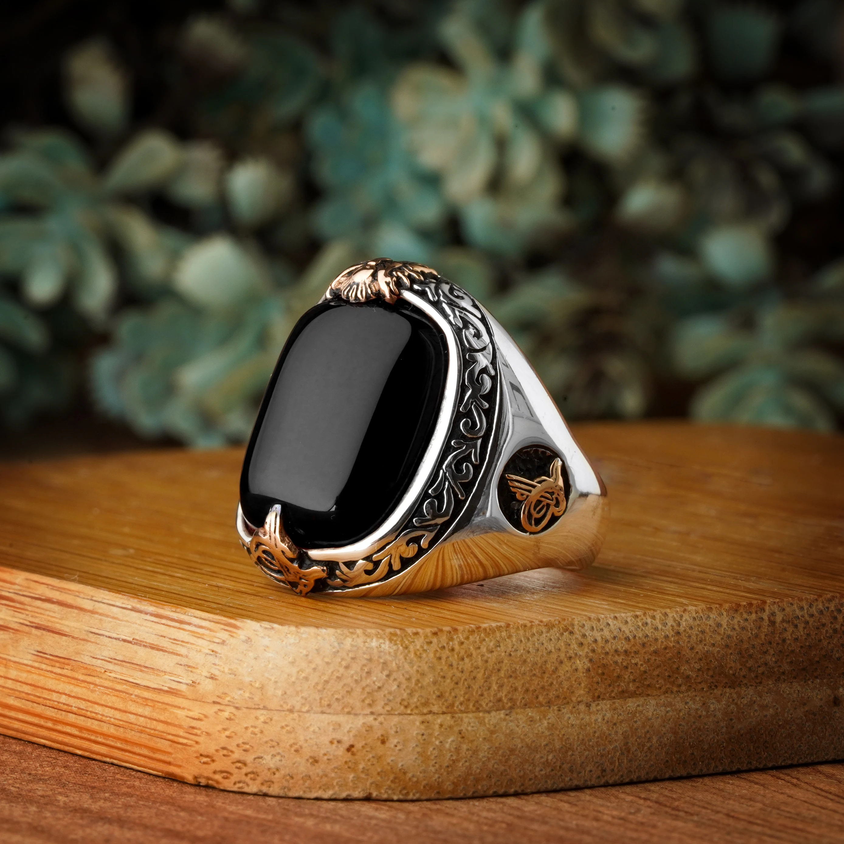 Guaranteed High-quality 925 Sterling Silver ONYX STONE ring Jewelry Made in Turkey in a luxurious way for men with gift