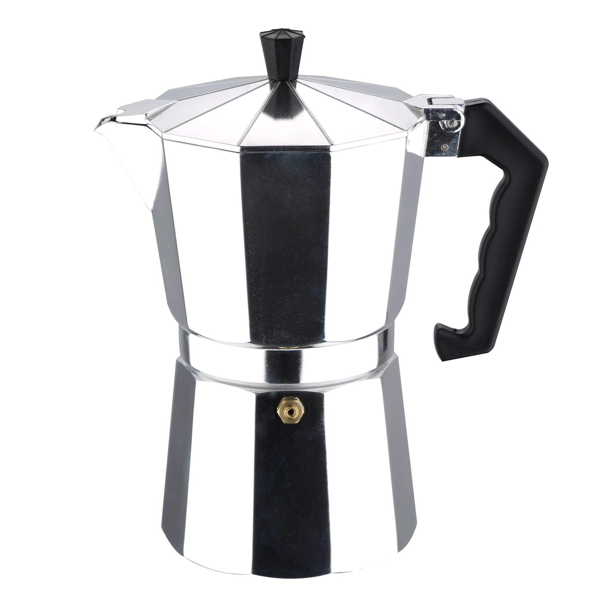 Coffee maker in aluminium for 3 or 6 cups of traditional design SAN IGNACIO collection Bologna