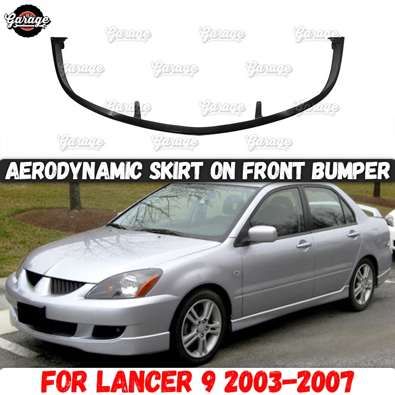 Styling cover of bumper case for Mitsubishi Lancer 9 2003-2007 front skirt ABS plastic body kit accessories car tuning styling