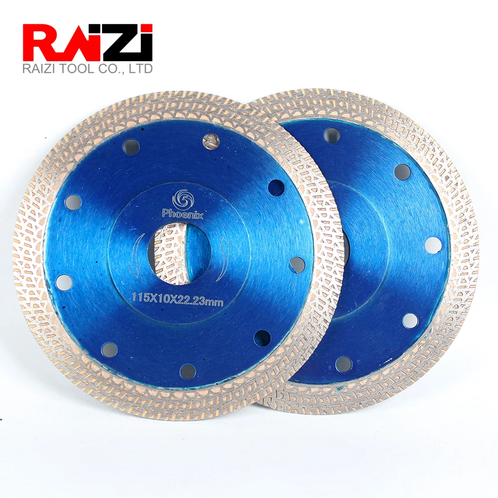 Raizi  115/125mm Mesh Turbo Diamond Saw Blade Porcelain Tile Hot Pressed Cutting Disc Marble Circular Saw Blade