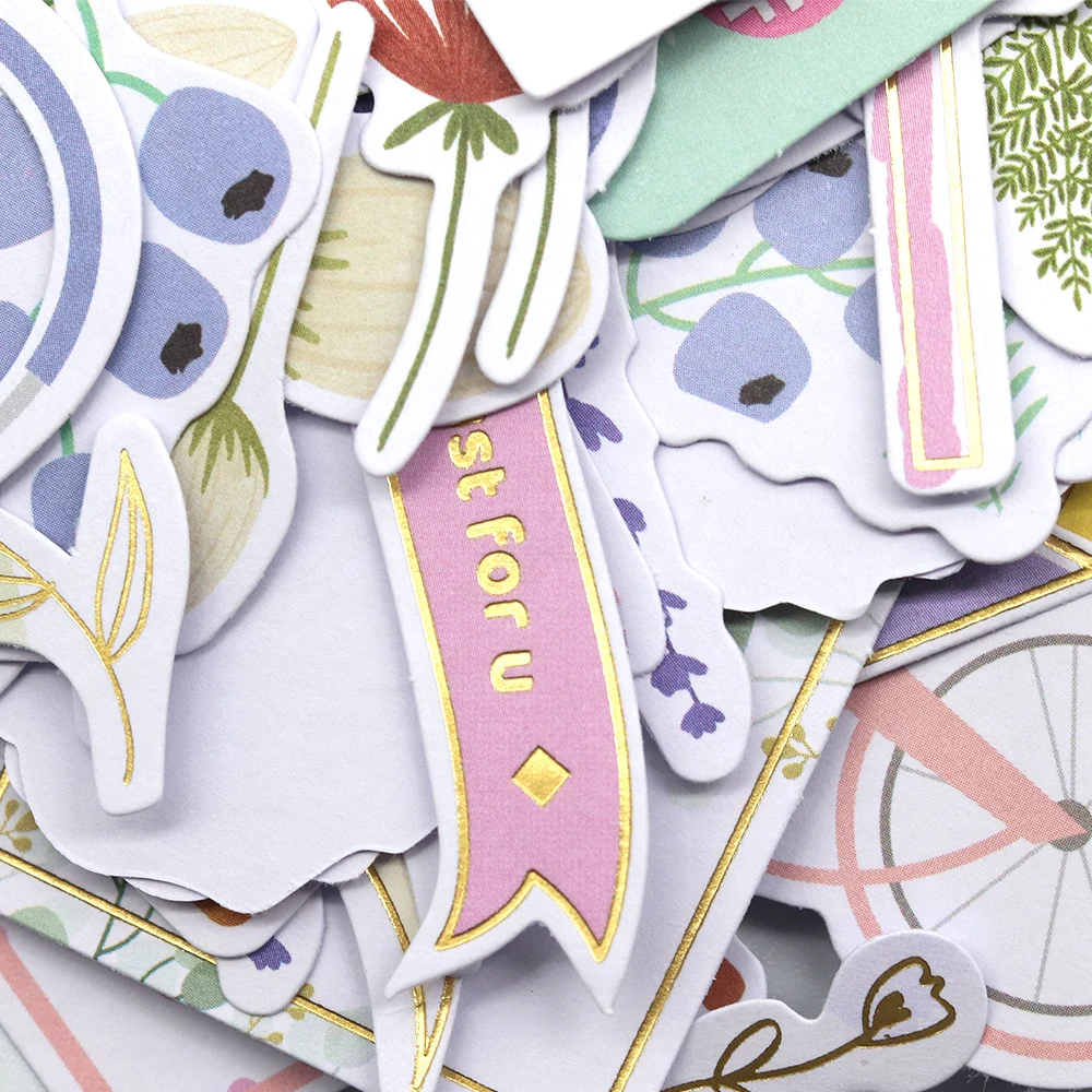 Kreatywna ścieżka 184 sztuk papieru Diecuts kształty efemera upiększeń folia projekt DIY rzemiosło Scrapbooking Cardmaking Journal