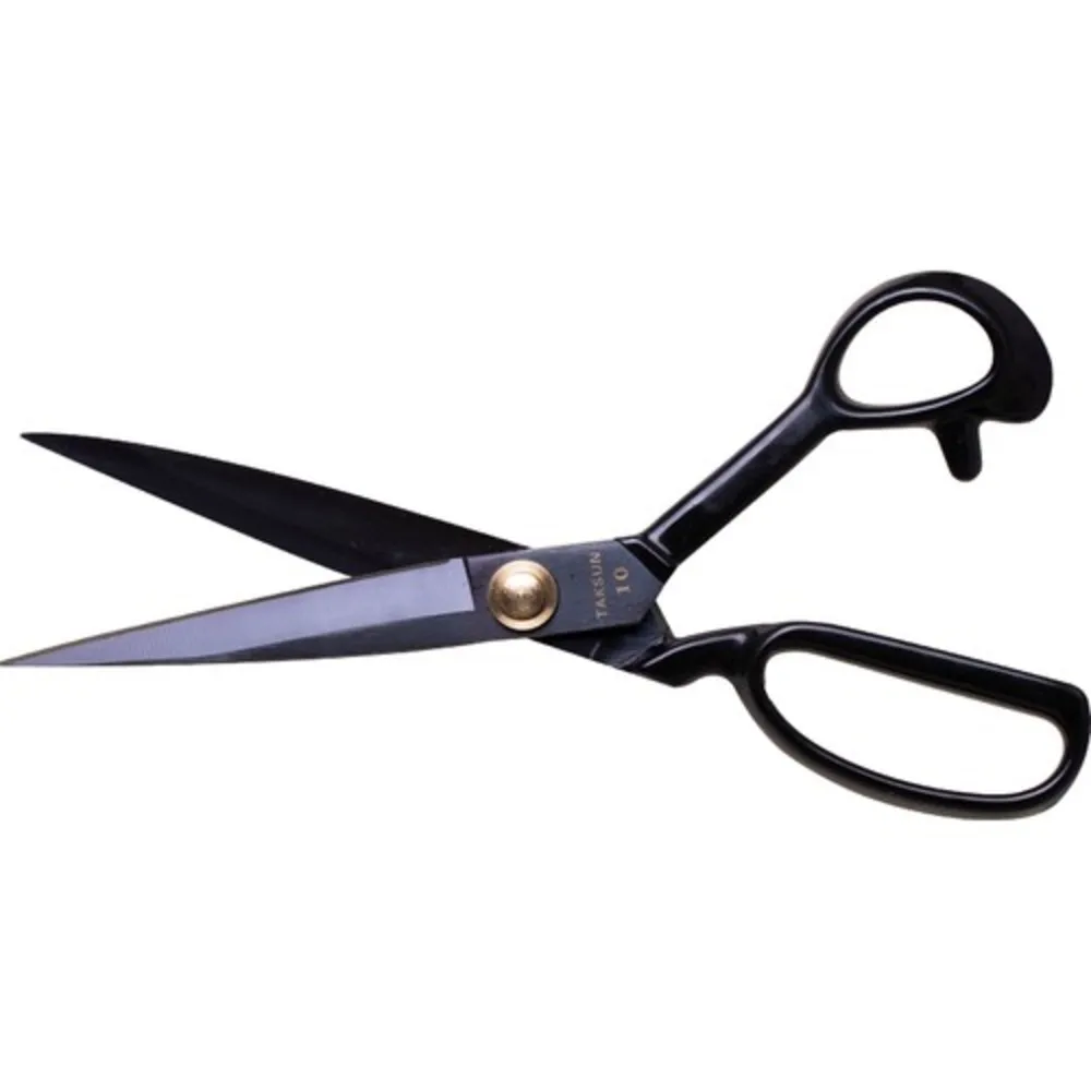 Taksun Professional Tailor's Scissors Stainless steel BLACK-Silver Color Fashion Tailor's Scissors Stylish Scissors 10-11-12''