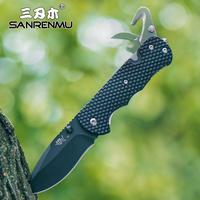 SANRENMU 7045/T21 Pa66+GF Handle 8cr13mov BladeRescue Tool Edc Hunting Multi-Functional Outdoor Camping Pocket Folding Knif