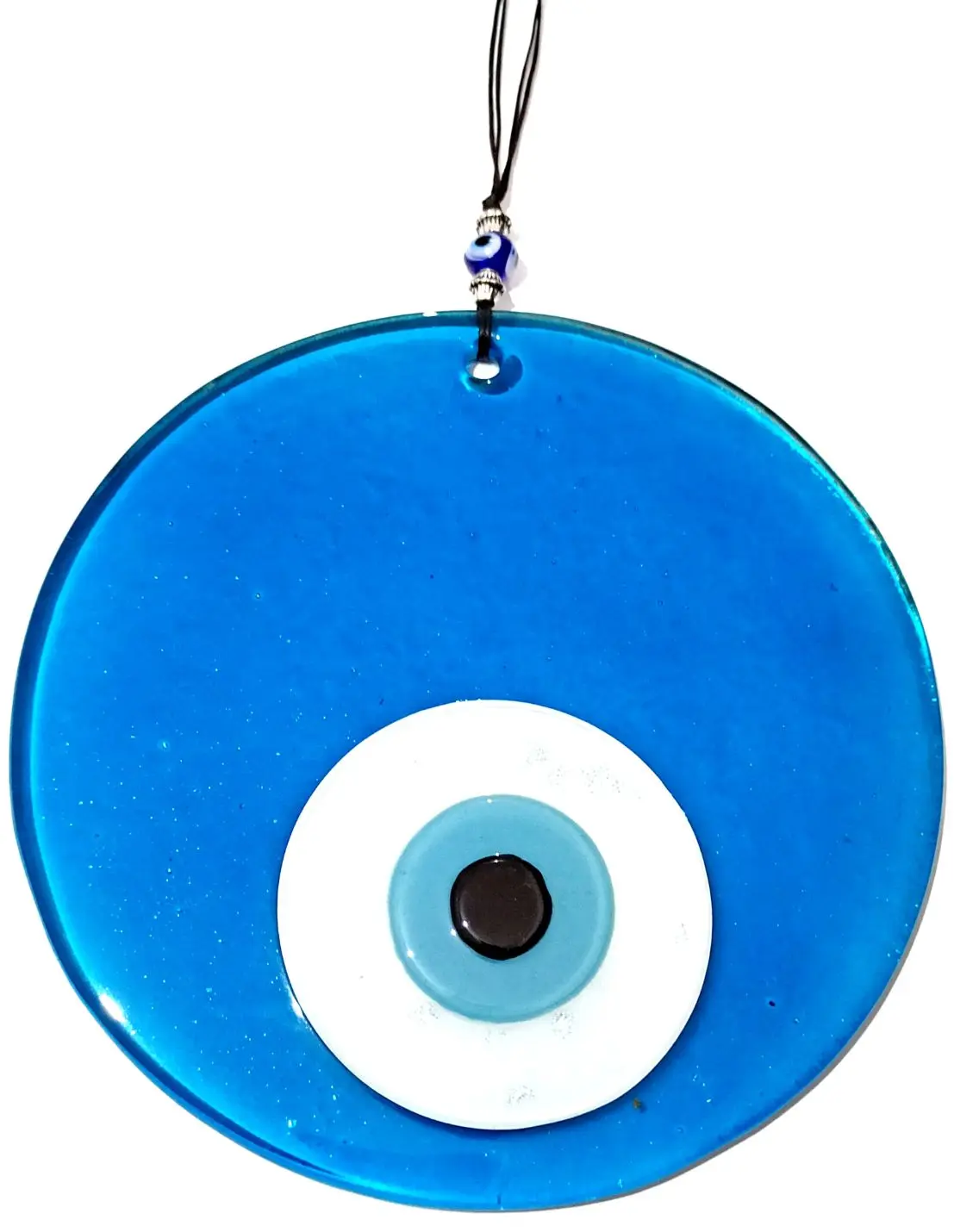 Blue Color 16 Centimeter Handmade Glass Evil Eye Bead Wall Ornament