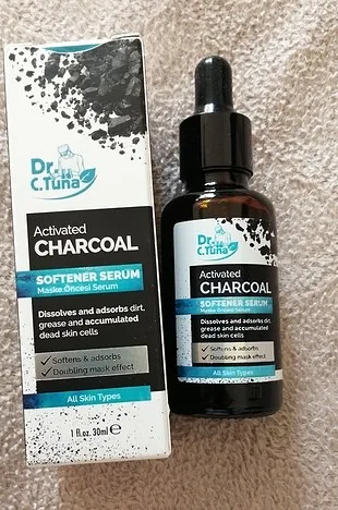 FARMASI  DR.C.TUNA ACTIVATED CARBON MASK BEFORE SERUM 30 ML, activated carbon serum,activadet charcoal