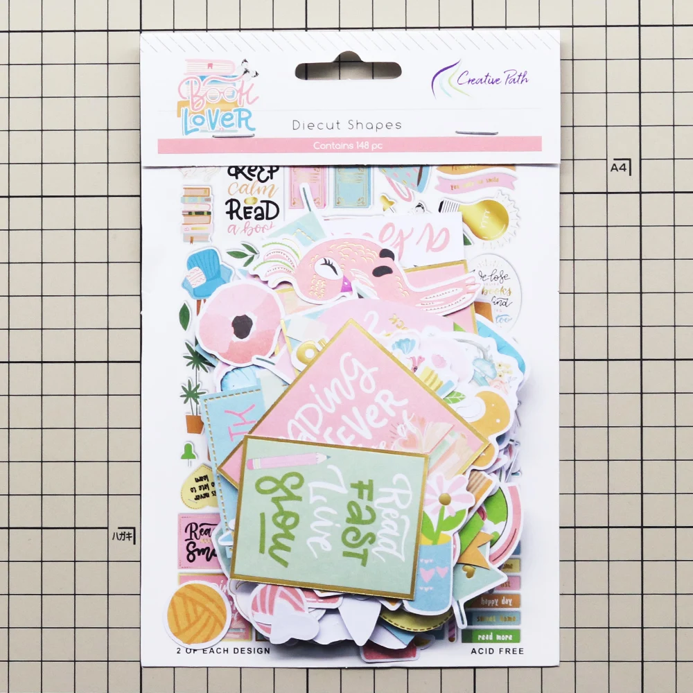 Creative Path 148 Stück Buchliebhaber-Scrapbooking-Stanzformen, Ephemera-Papier-Stanzformen für Basteln, Journaling, Planer, Kartenherstellung – Detail 1